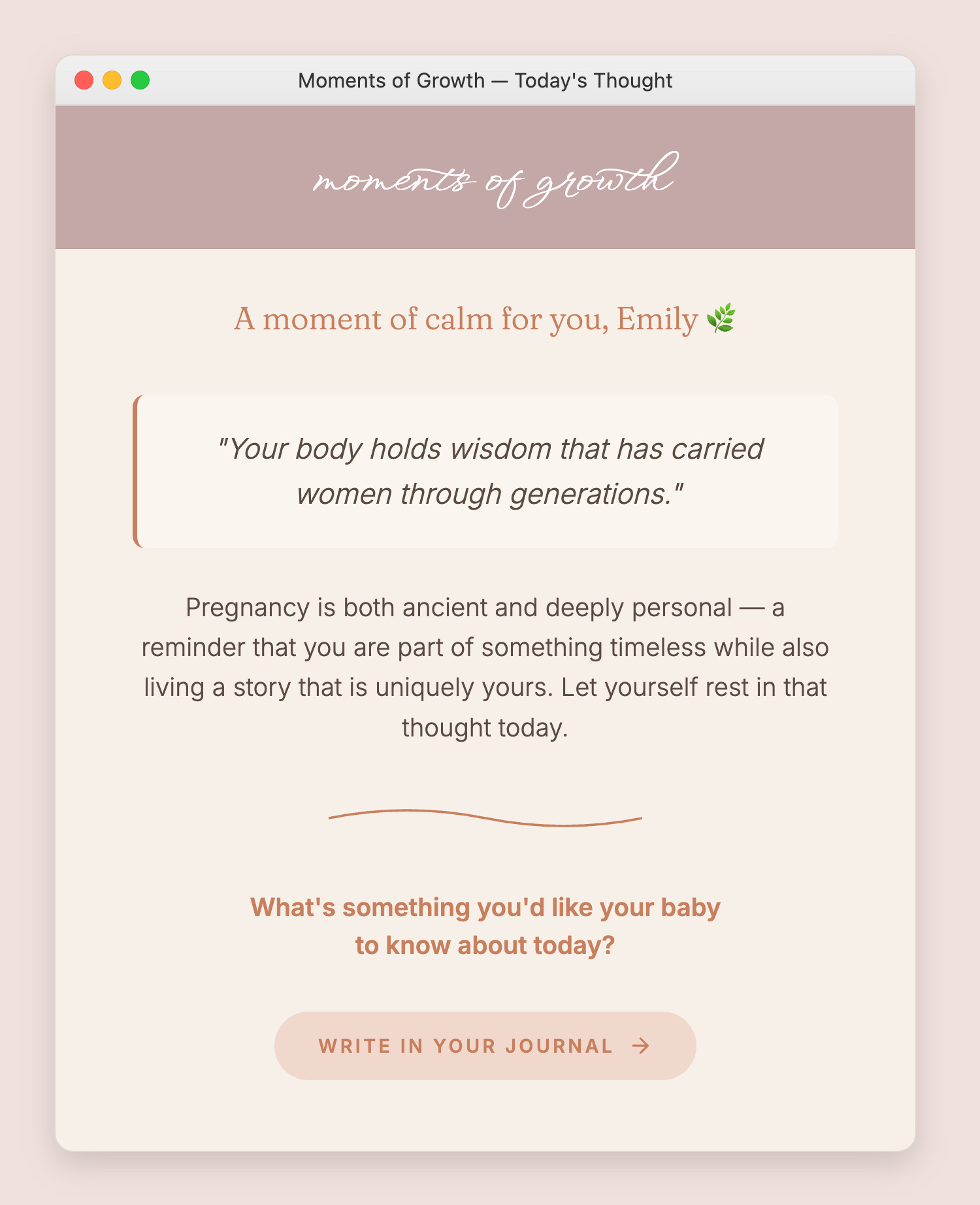 Moments of Growth